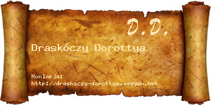 Draskóczy Dorottya névjegykártya