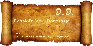 Draskóczy Dorottya névjegykártya