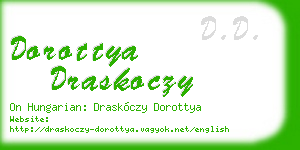 dorottya draskoczy business card